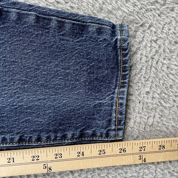 Levis Premium Wedgie Jeans Womens 28 Button Fly Mid Rise Denim Dark Wash - Picture 7 of 11